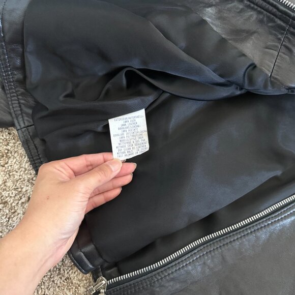 Vintage 90s Genuine Leather Boxy Jacket Laurence Roy sz Large Classic - Picture 13 of 15